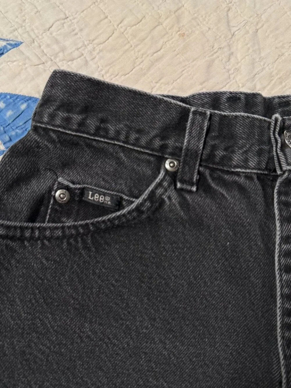Vintage Lee Black Denim Cutoff Shorts